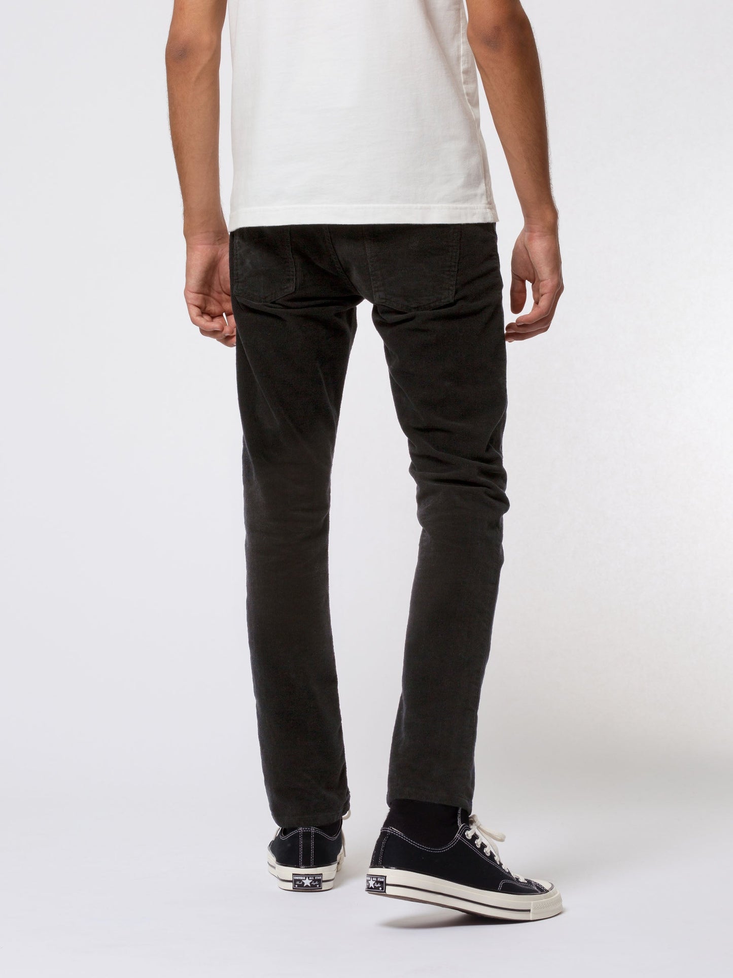 Jean slim noir en coton bio - lean dean black cord