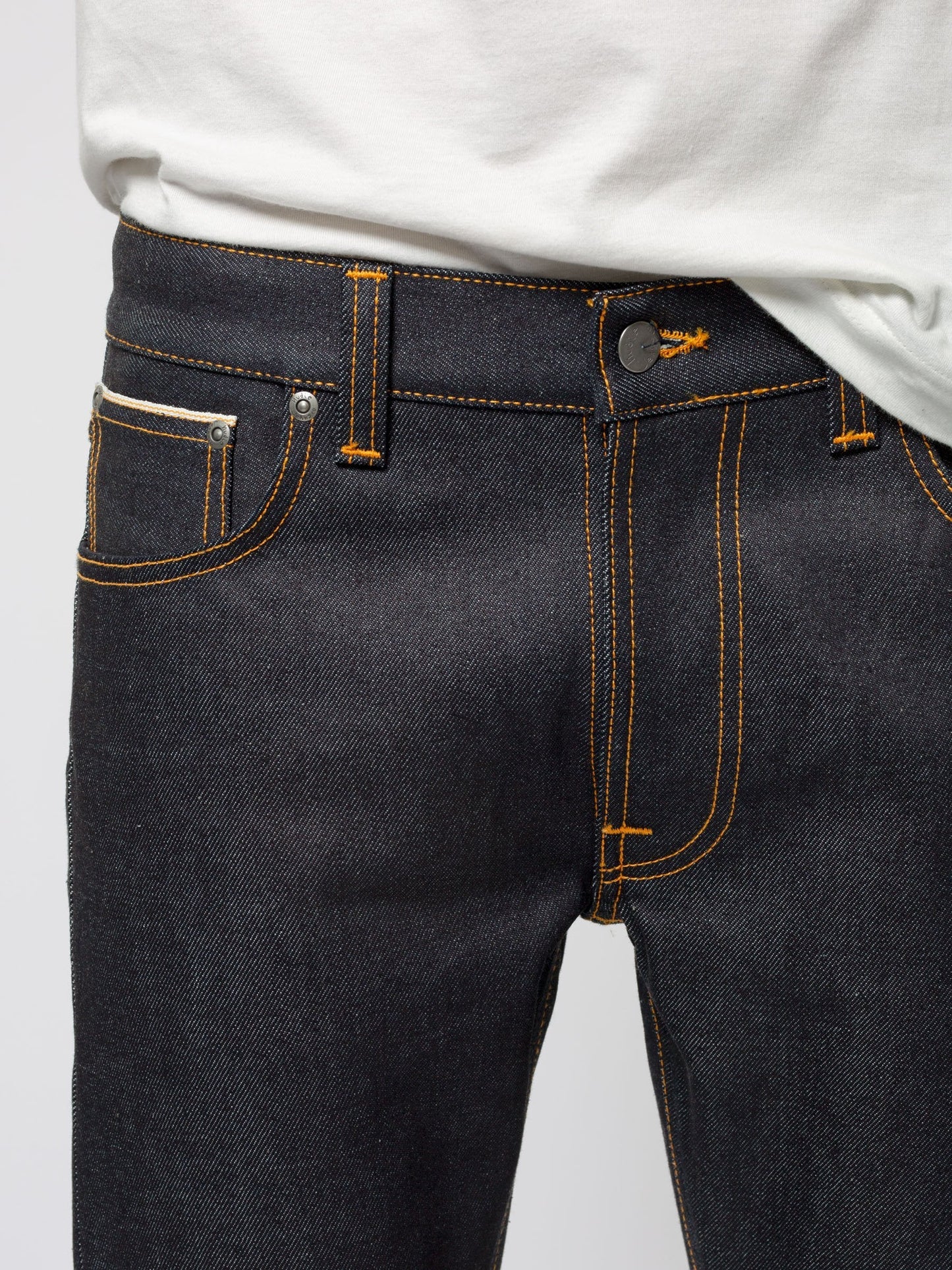 Jean slim brut en coton bio - lean dean dry japan selvage
