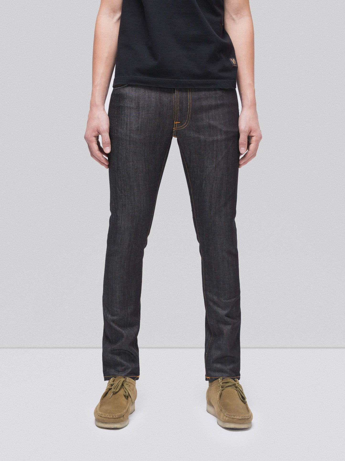 Jean slim brut en coton bio - Lean Dean dry tonal ecru