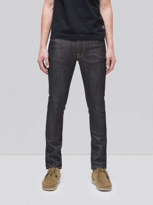Jean slim brut en coton bio - Lean Dean dry tonal ecru