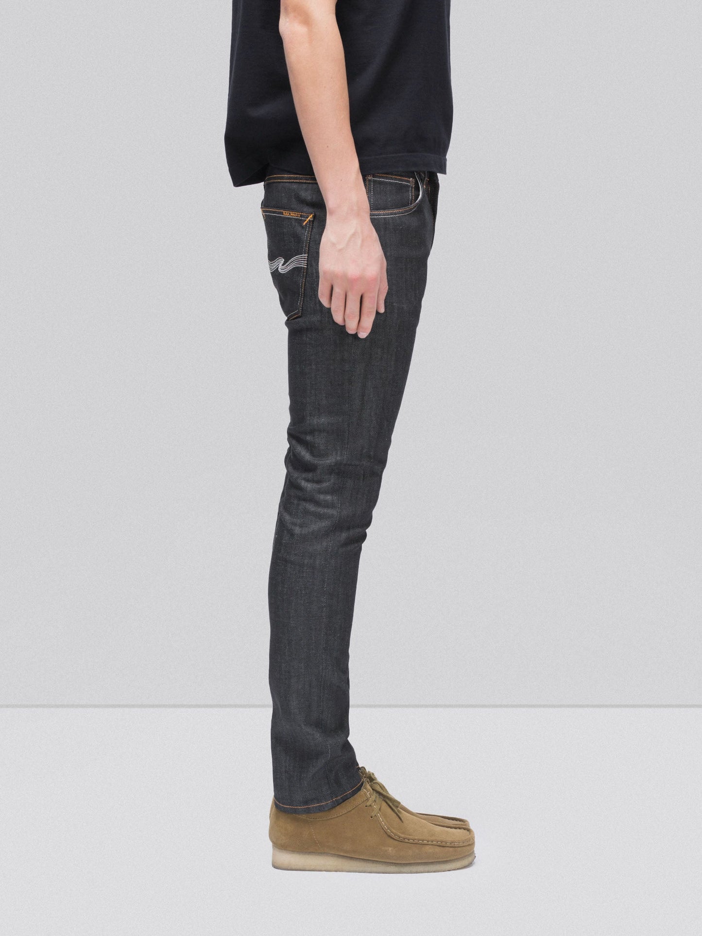 Jean slim brut en coton bio - Lean Dean dry tonal ecru