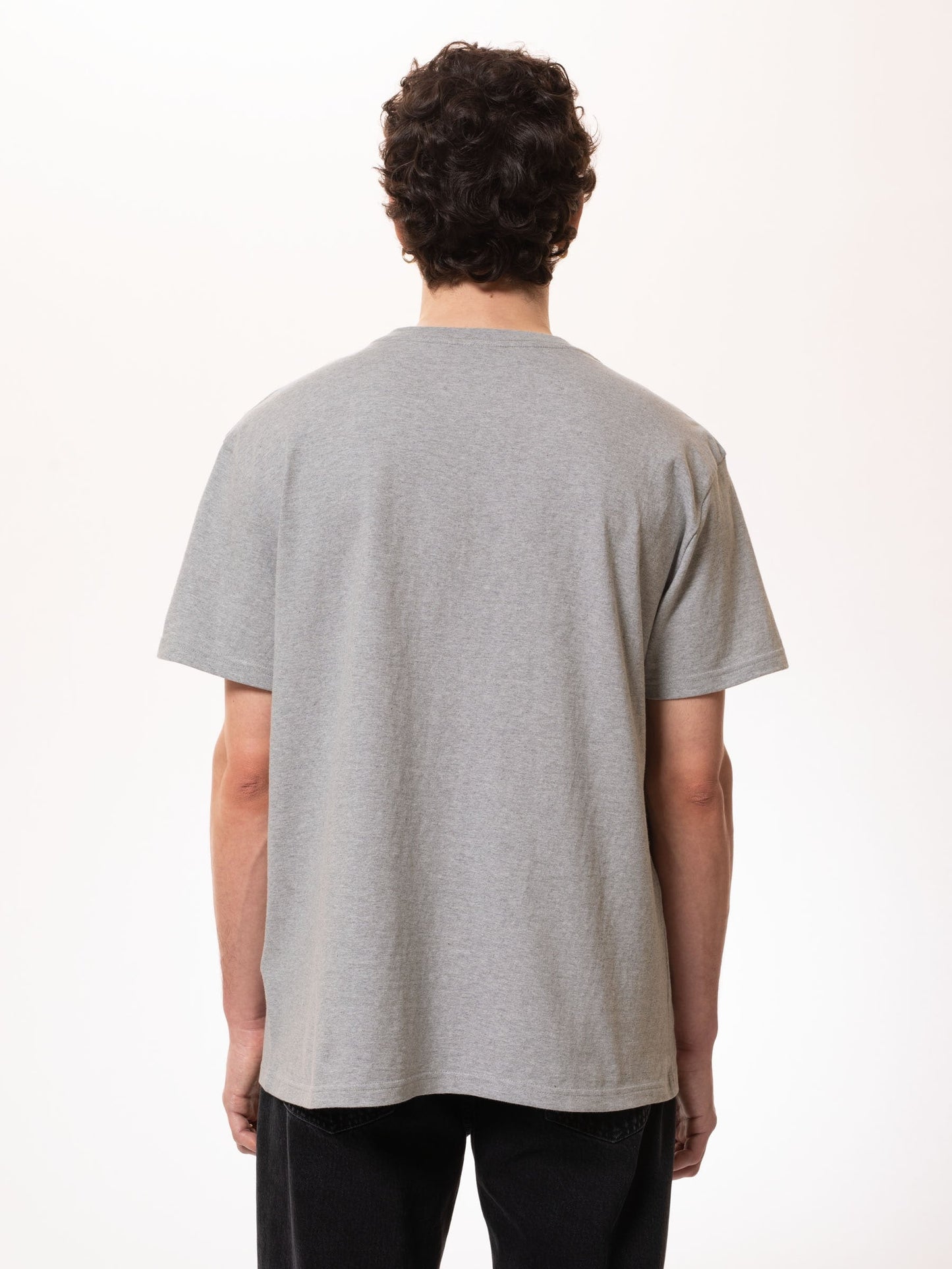 T-shirt manches courtes à poche en coton bio | gris "leffe pocket tee greymelange"