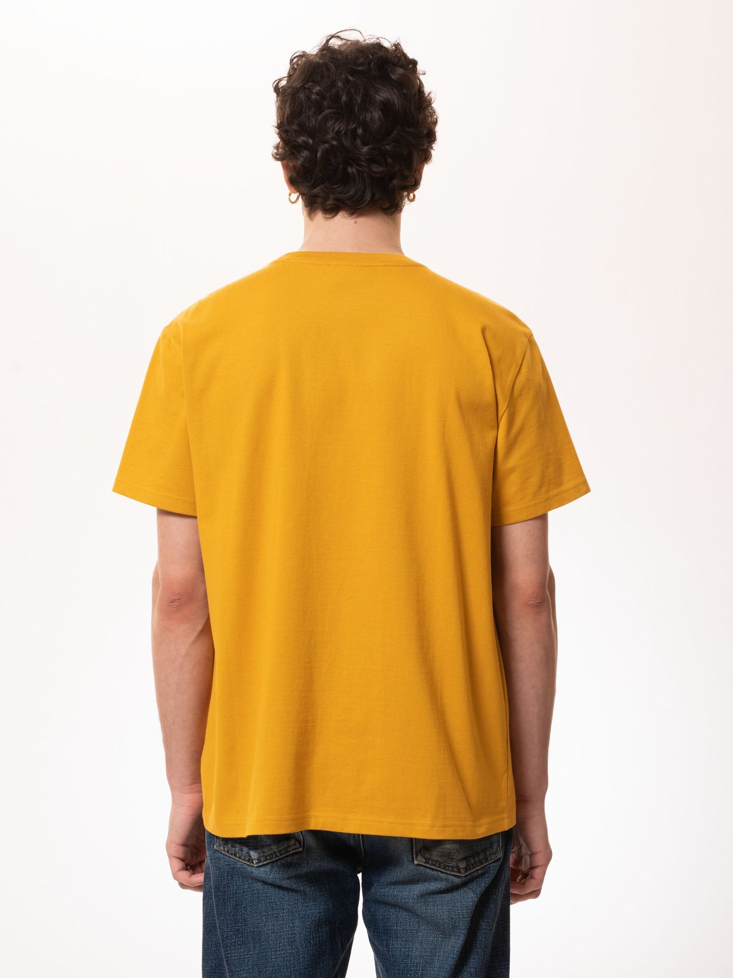 T-shirt à poche jaune en coton bio - leffe pocket tee saffron