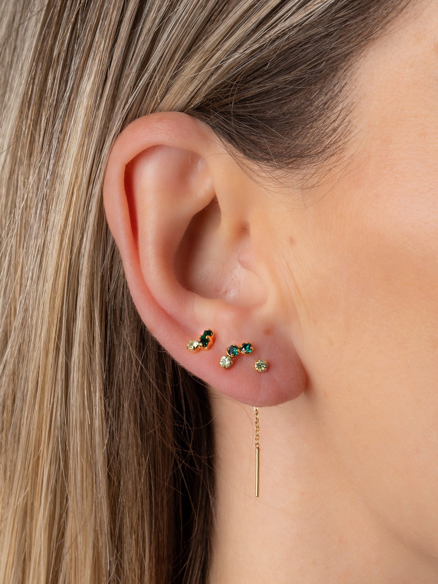 Boucles d'oreilles en plaqué or certifié | doré "paire marius chrysolite"