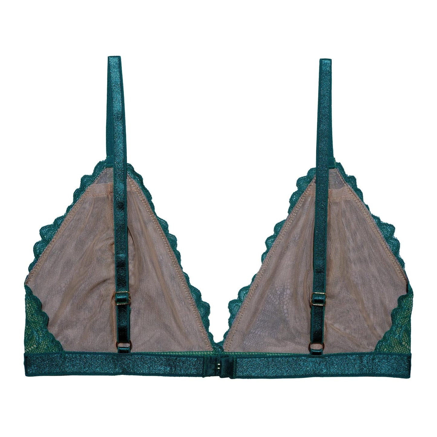 Soutien-gorge en dentelle turquoise en élasthanne recyclé - Lima