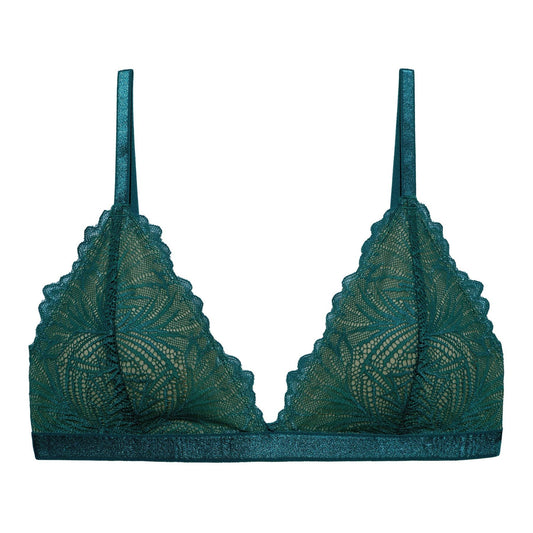 Soutien-gorge en dentelle turquoise en élasthanne recyclé - Lima