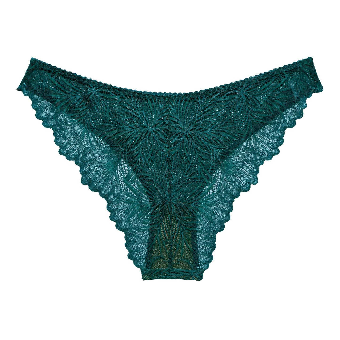Culotte en dentelle turquoise en élasthanne recyclé - Lima