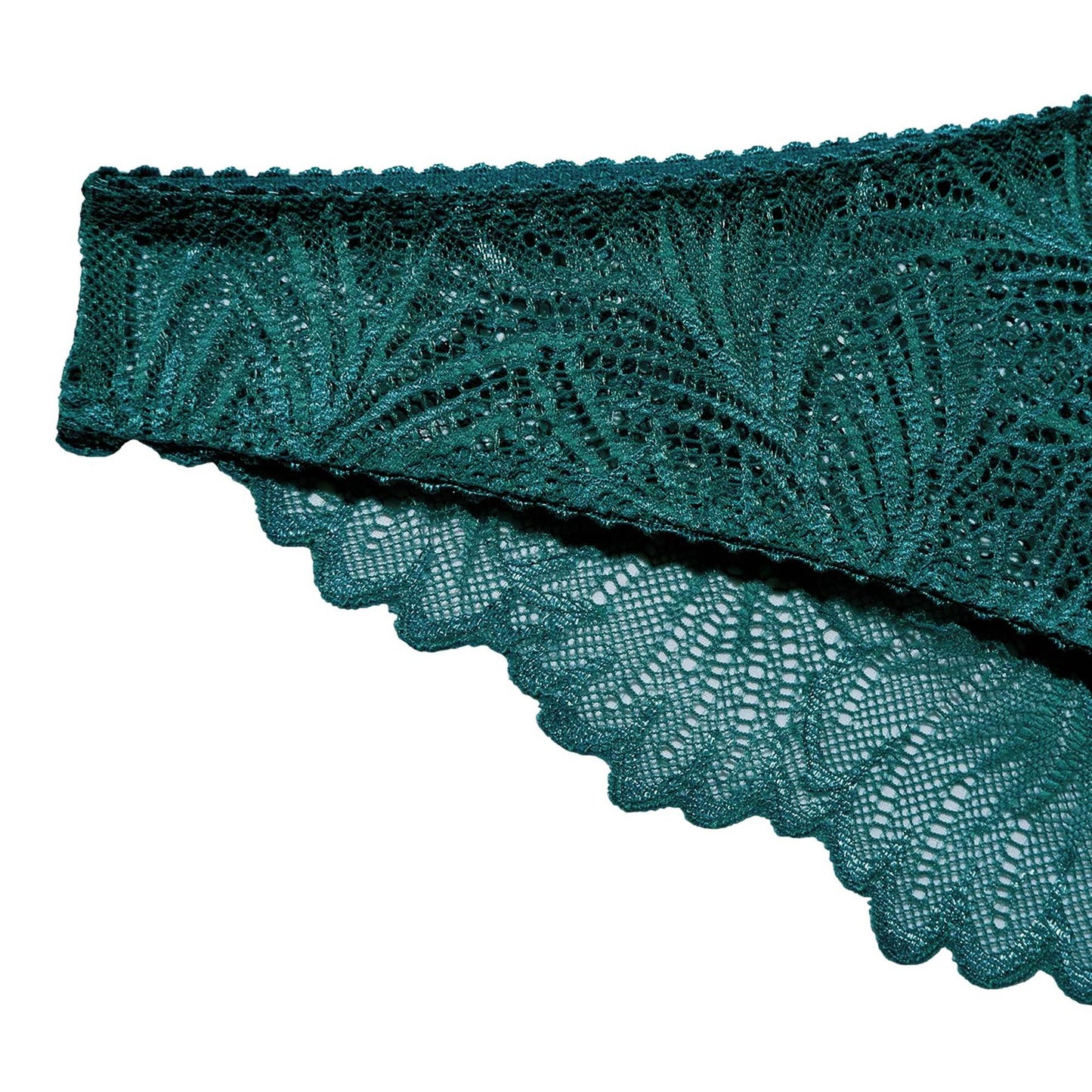 Culotte en dentelle turquoise en élasthanne recyclé - Lima