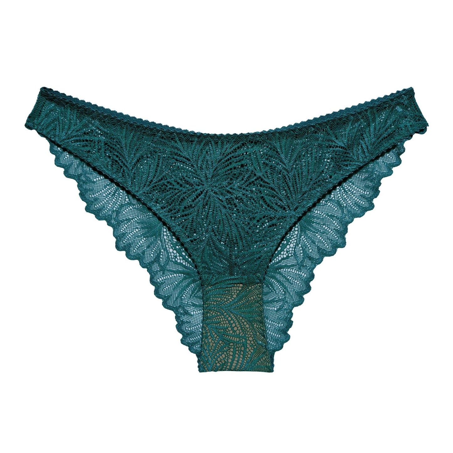 Culotte en dentelle turquoise en élasthanne recyclé - Lima