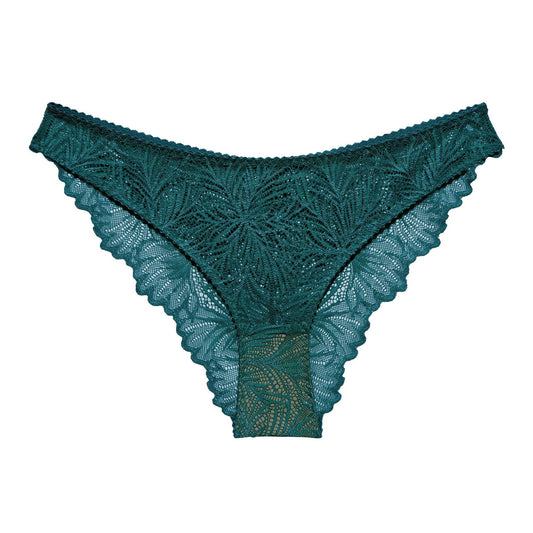 Culotte en dentelle turquoise en élasthanne recyclé - Lima