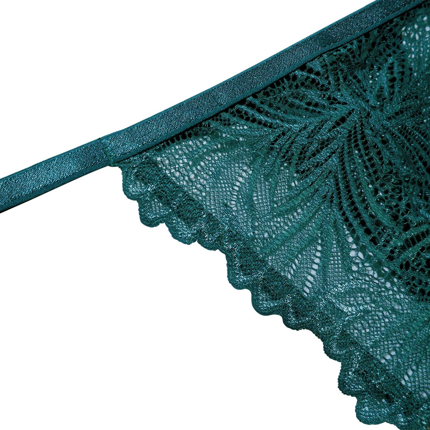 String en dentelle turquoise en élasthanne recyclé - Lima