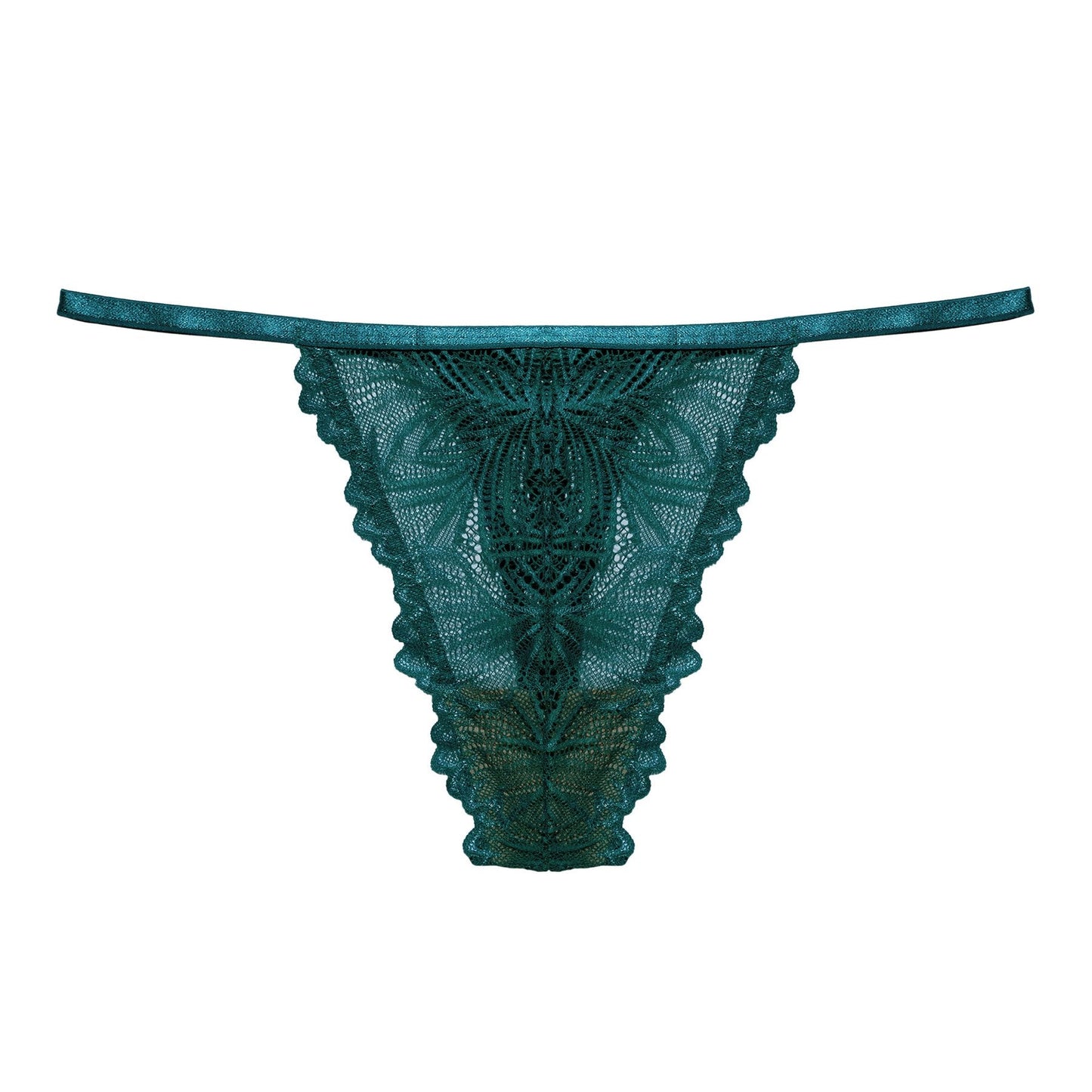 String en dentelle turquoise en élasthanne recyclé - Lima