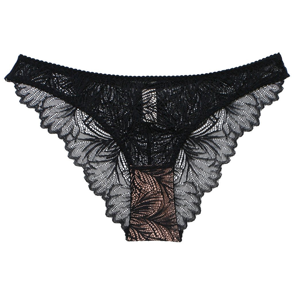 Culotte en dentelle noire en recyclé - Lima