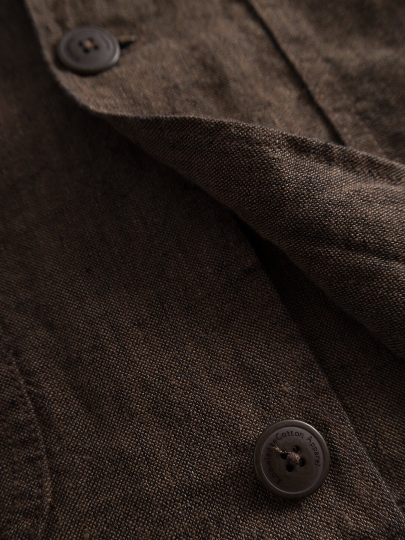 Surchemise marron en lin bio - linen overshirt cub