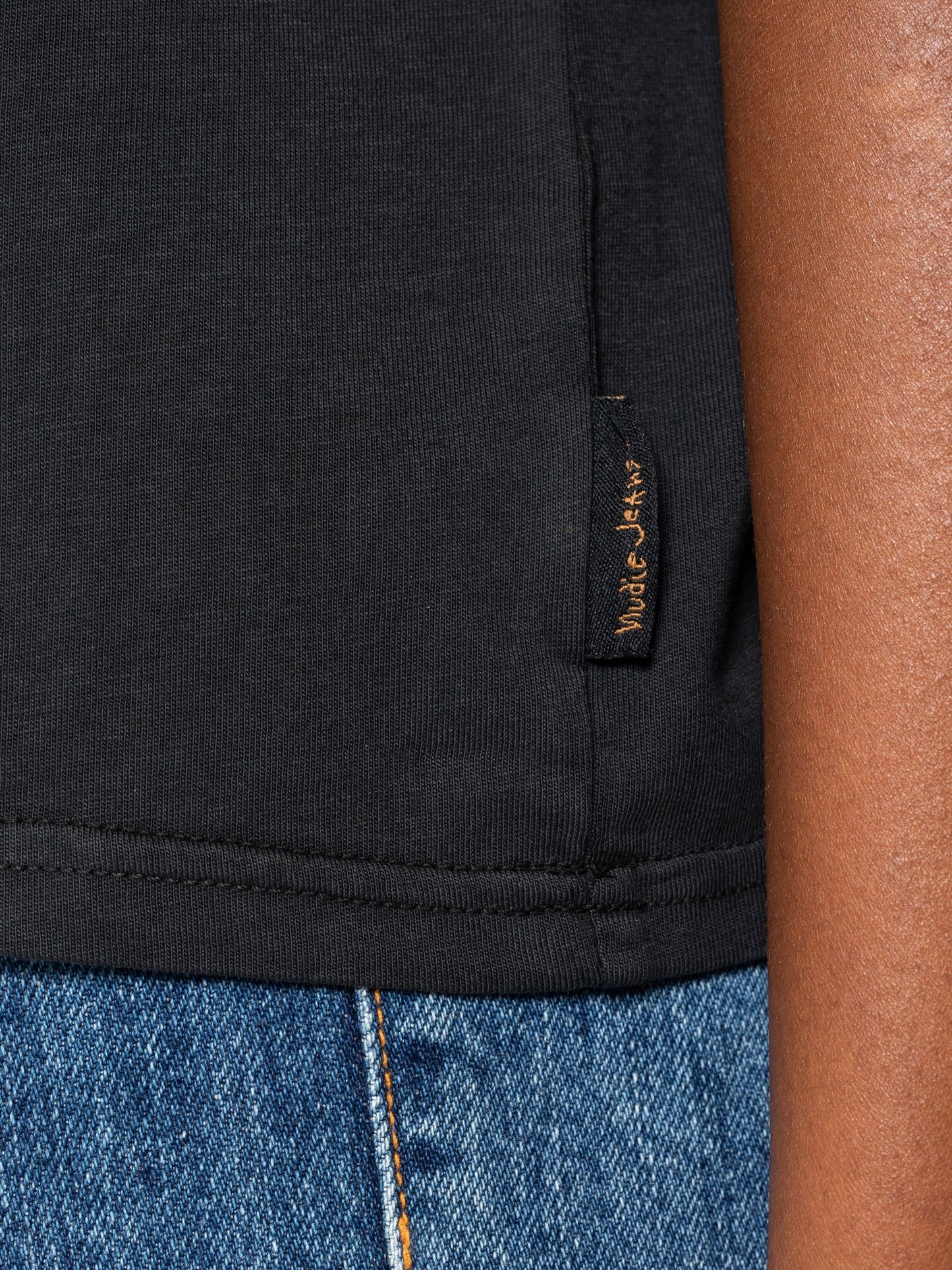 T-shirt ample gris foncé en coton bio - Lisa Cropped Tee Antracite