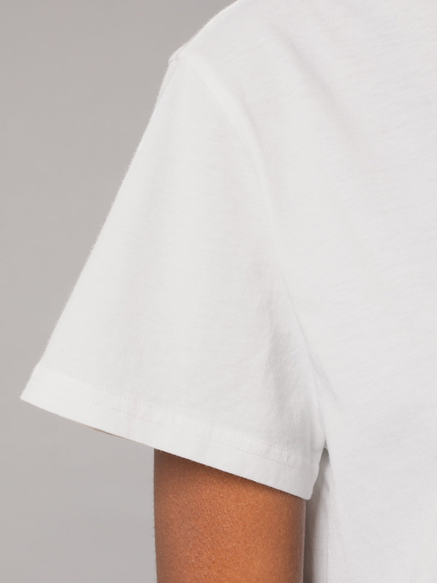 T-shirt ample blanc en coton bio - Lisa Cropped Tee Offwhite
