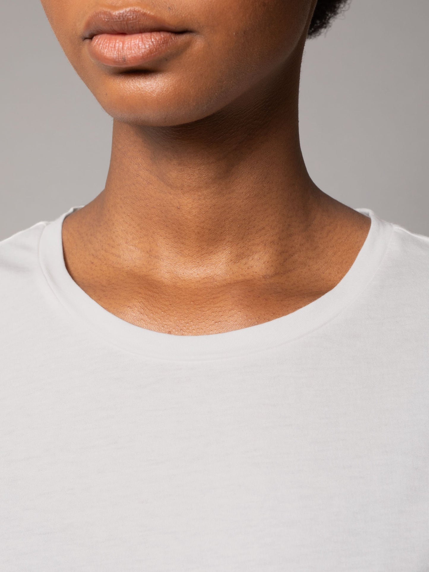 T-shirt ample blanc en coton bio - Lisa Cropped Tee Offwhite