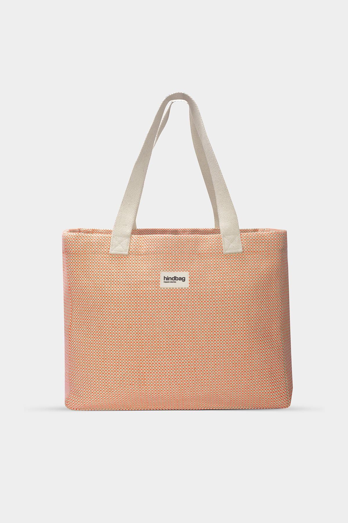 Sac cabas en coton bio | tressage corail "claude - tressage corail" - tressage corail | Tressage corail