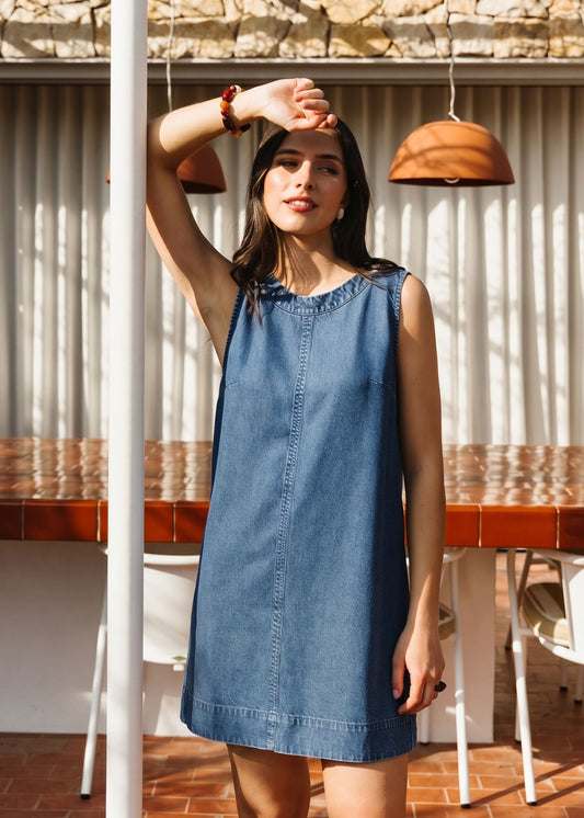 Robe Éléanore en tencel | denim | Denim