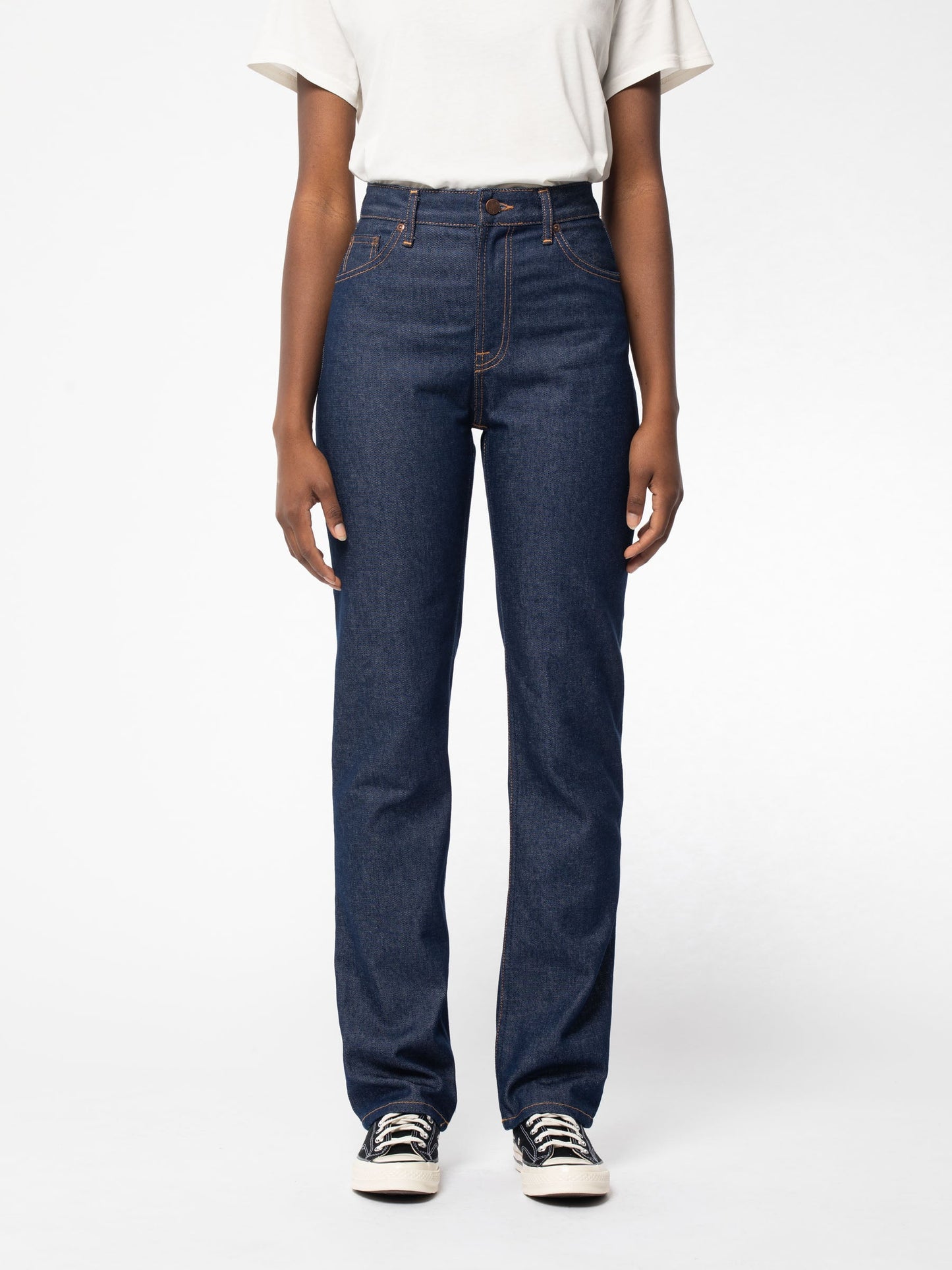 Jean droit brut en coton bio et recyclé - Lofty Lo Dry Blues