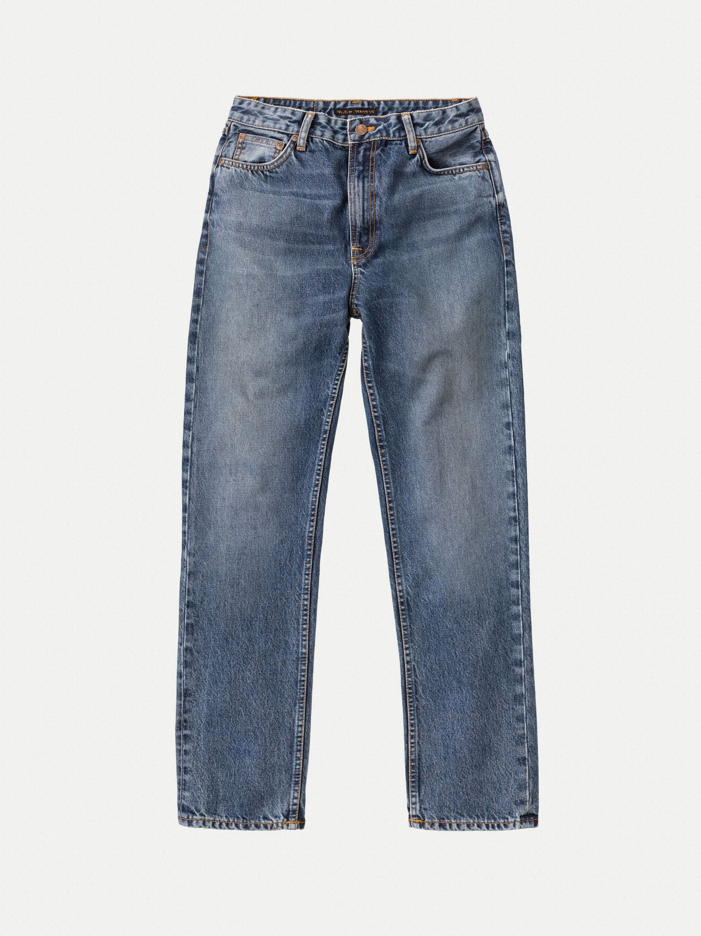 Jean droit bleu en coton bio et recyclé - Lofty lo far out