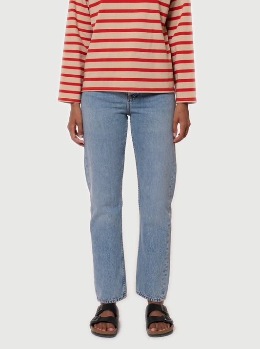Jean droit bleu clair en coton bio - lofty lo light vintage