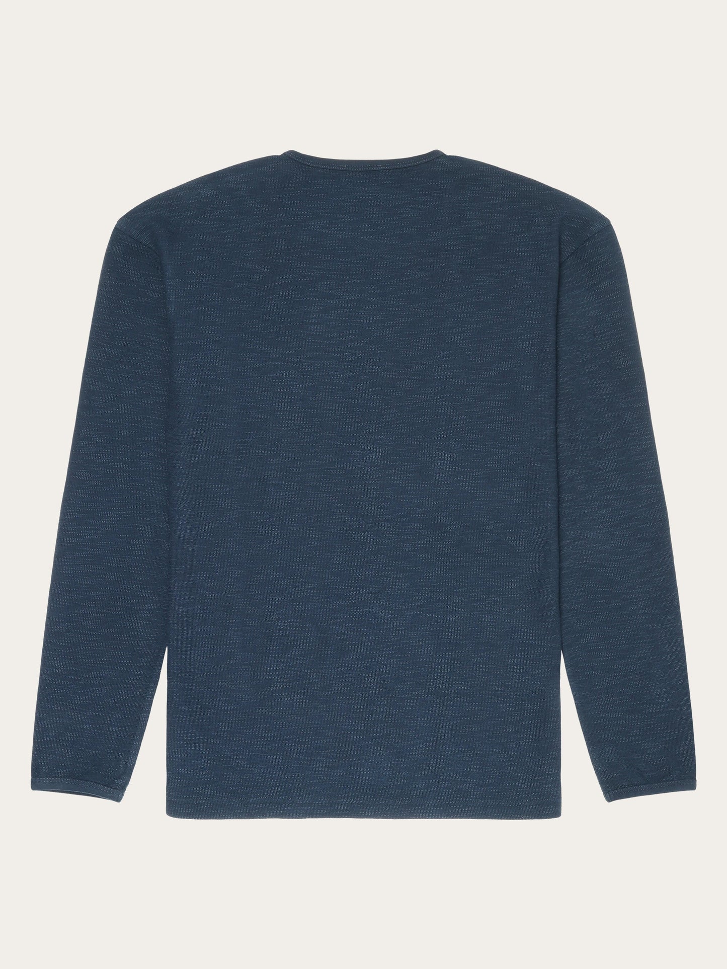 Sweat léger en coton bio | marine "long sleeved structured slub sweat total eclipse"