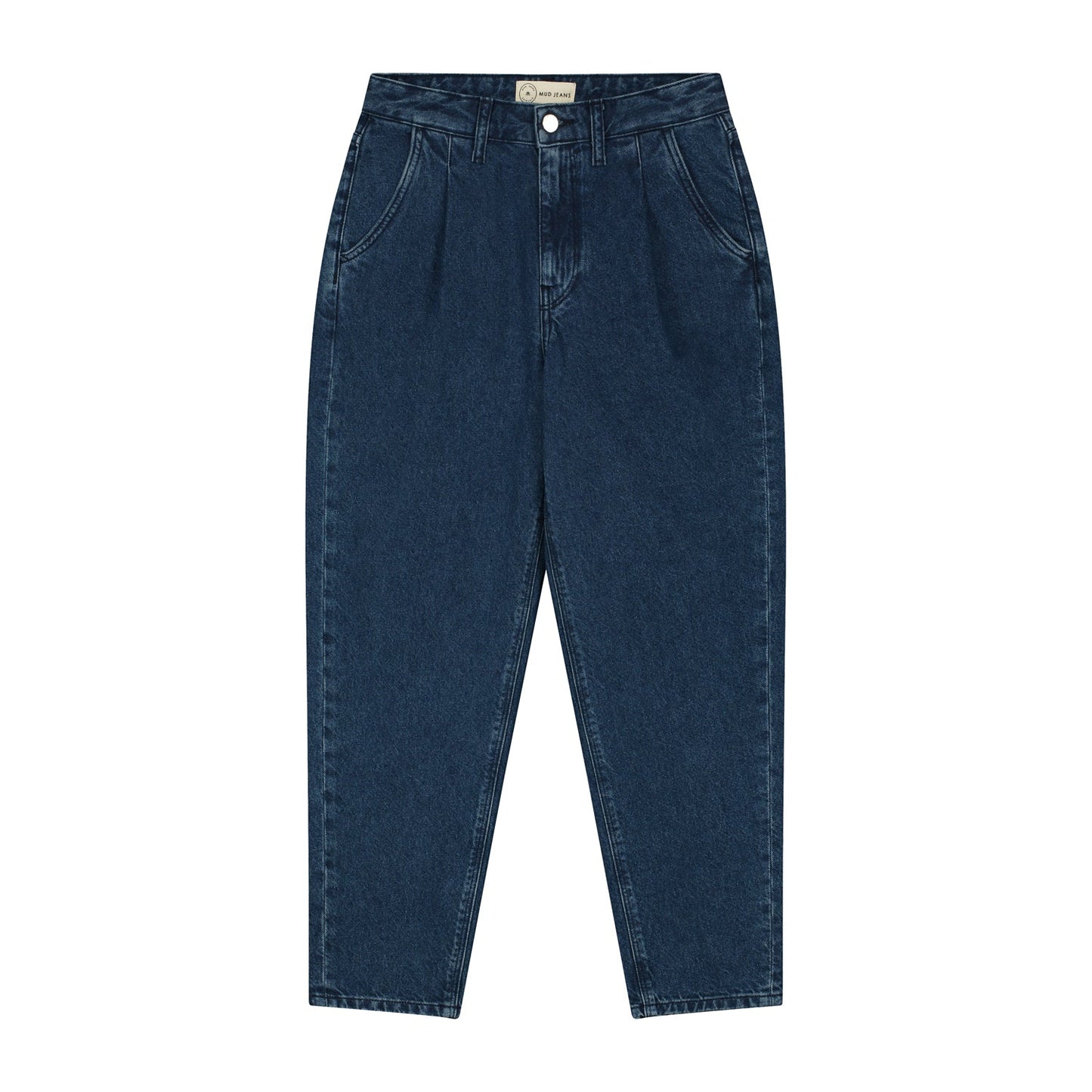 Jean carotte bleu foncé en coton bio et recyclé - loose bailey stone indigo
