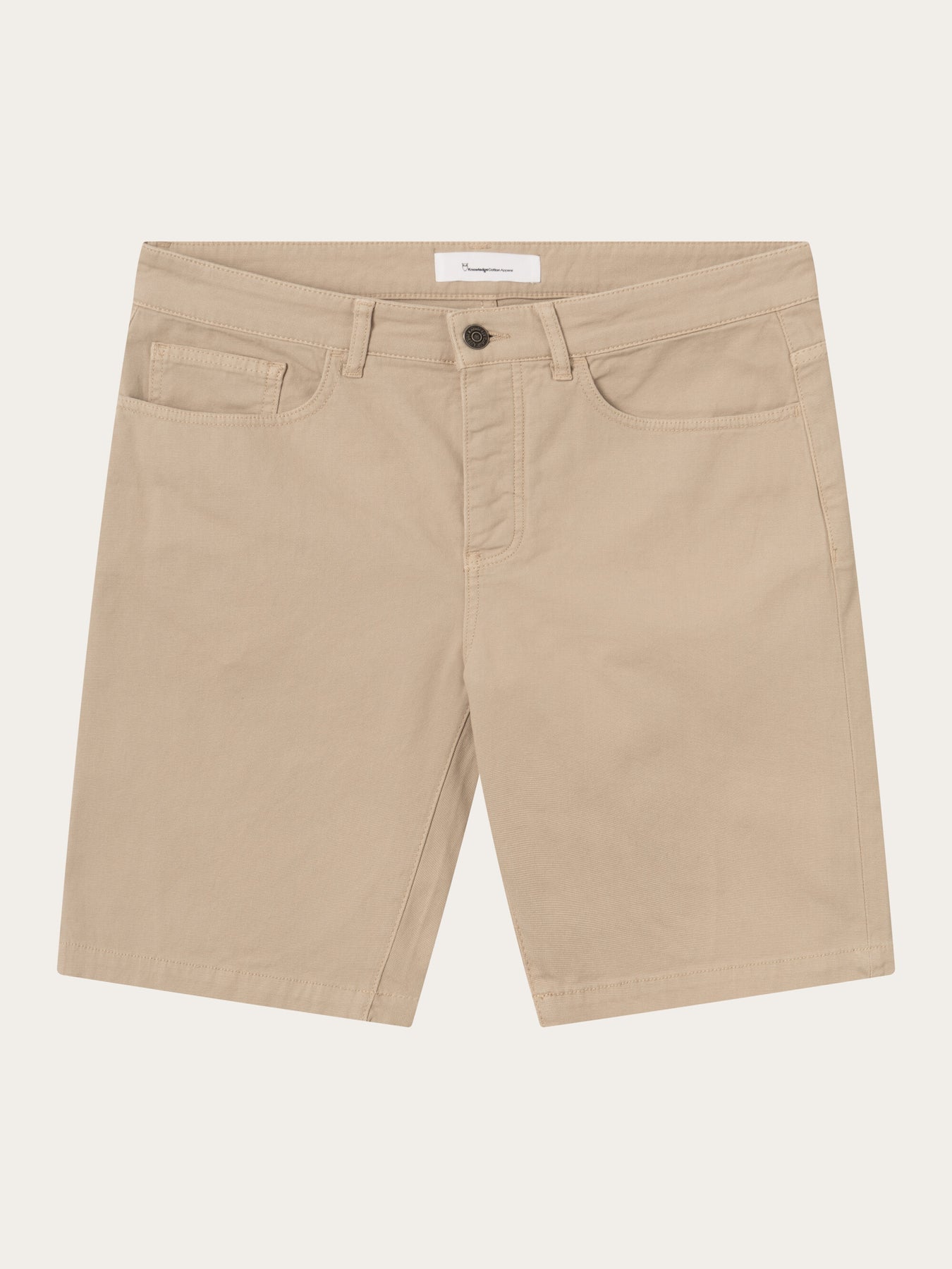 Short beige en canvas de coton bio - loose canvas twill shorts light feather gray