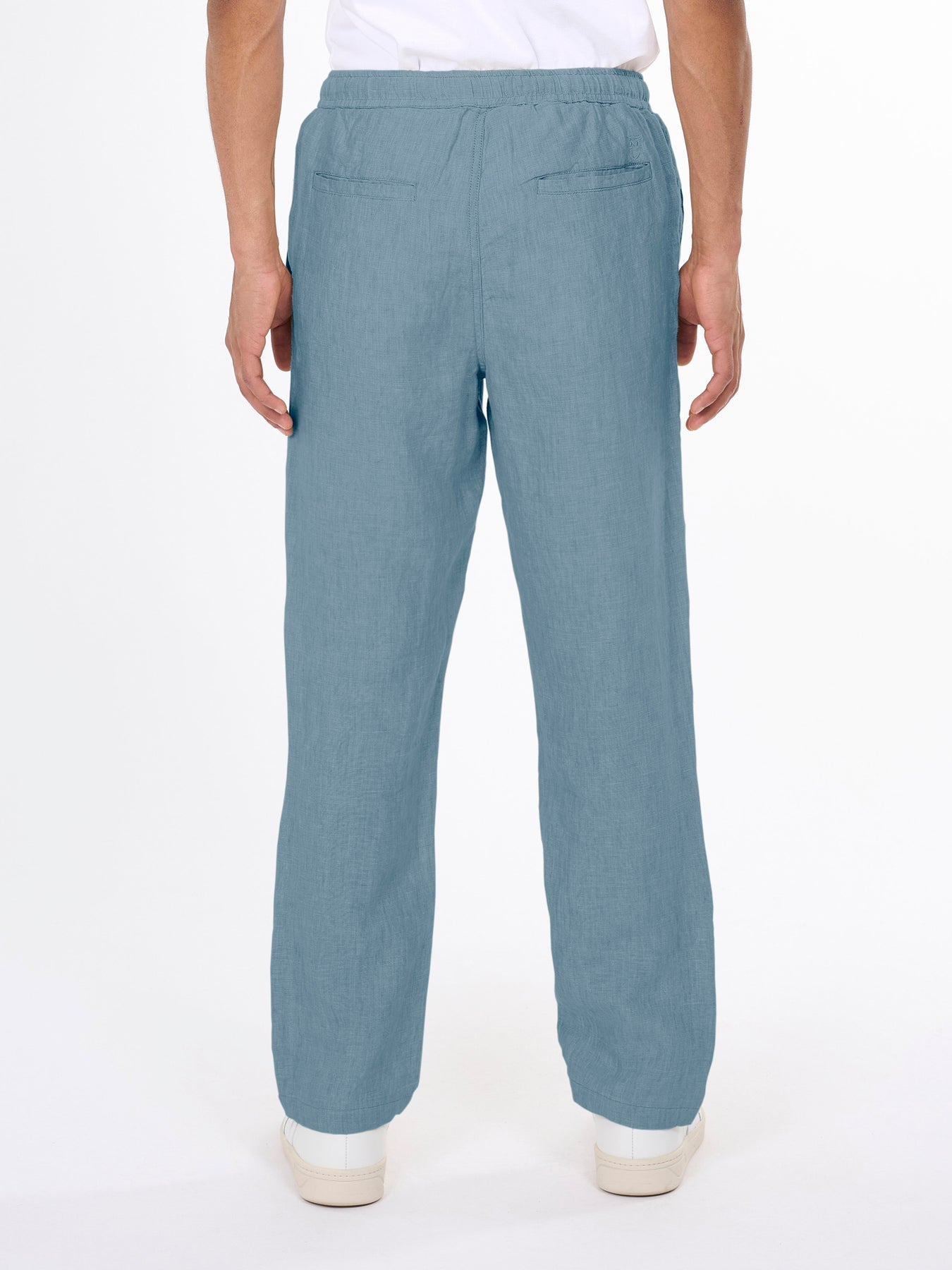 Pantalon en lin bio | Bleu "loose linen pant asley blue"