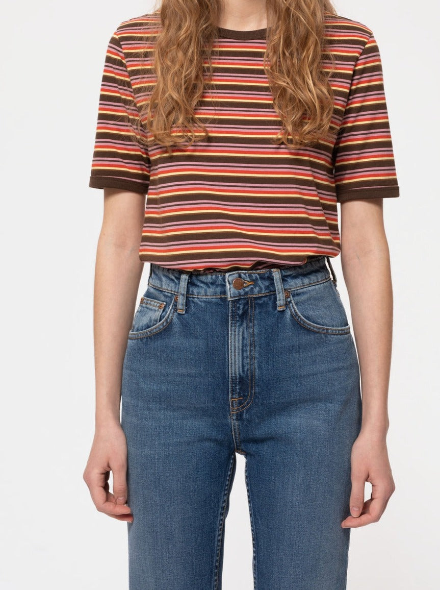 T-shirt rayé en coton bio - lova stripes multi