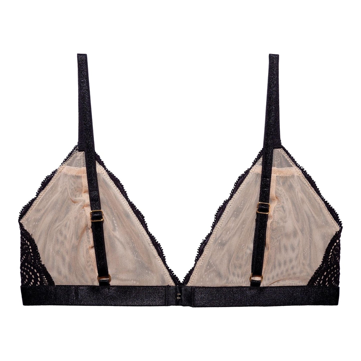 Soutien-gorge en dentelle noir en polyamide recyclé - Luna
