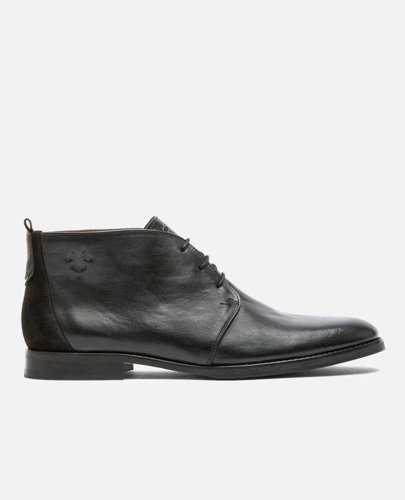 boots Chukka en cuir tannage végétal | Noir "madison 51 noir"