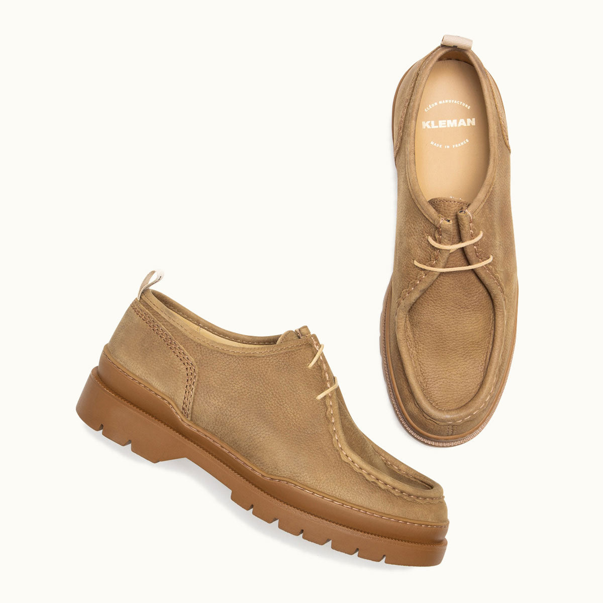 Derbies en cuir certifié | marron "major g tabac"