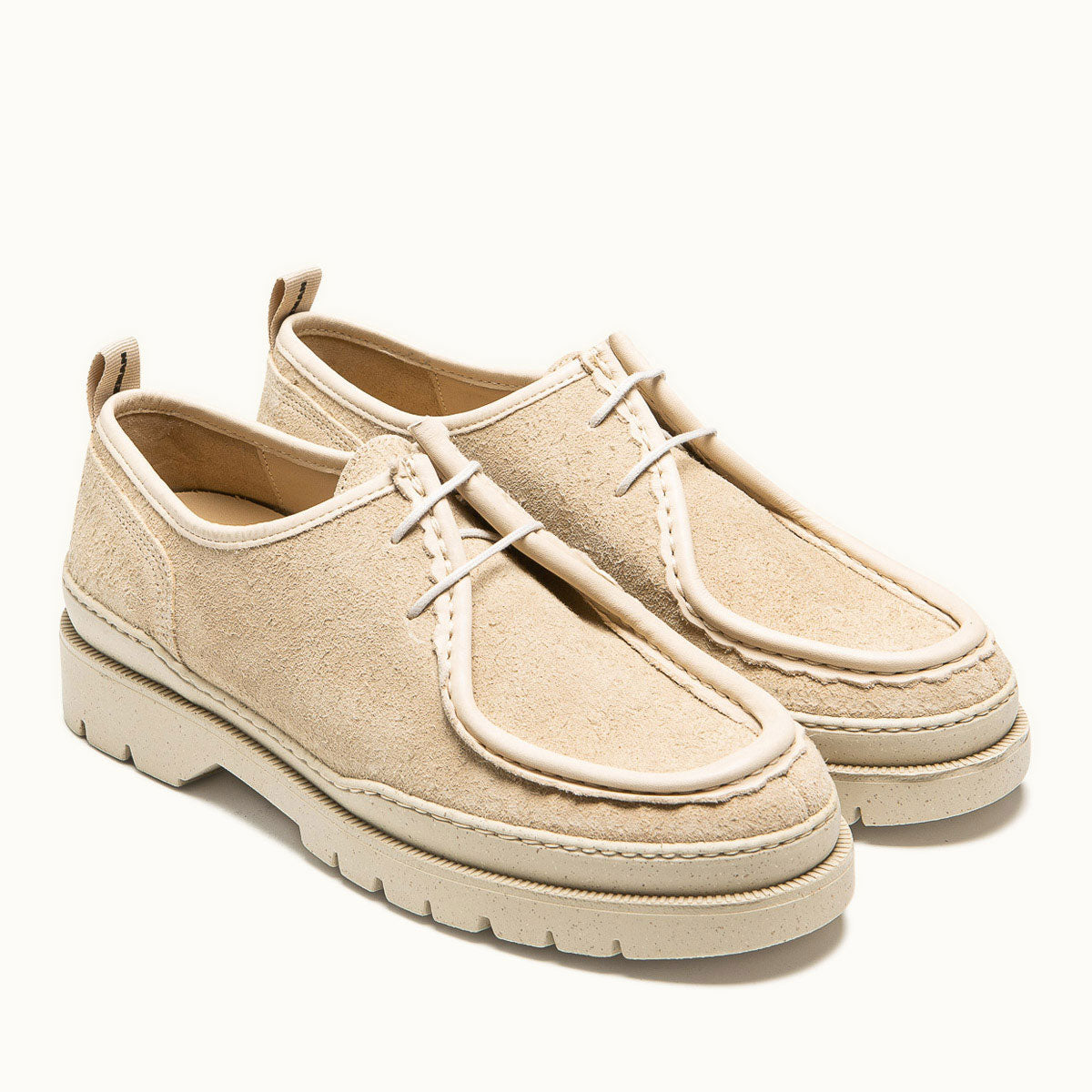 Derbies made in france en cuir velours certifié | beige "major vp oak 2"