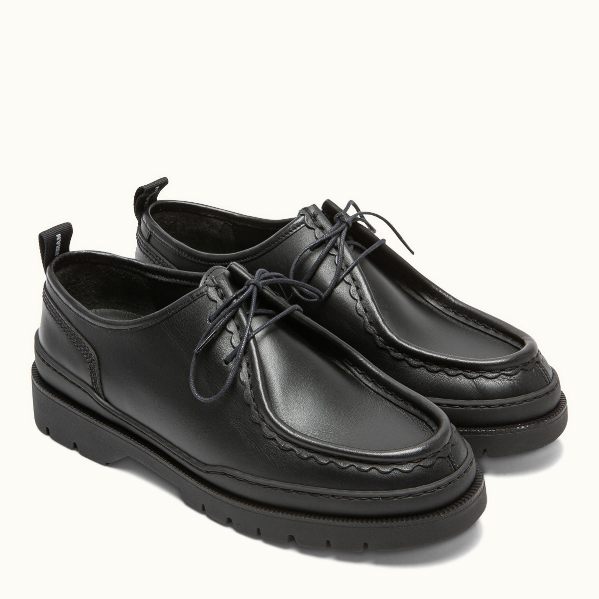 Derbies made in France en cuir certifié | Noir "major noir"