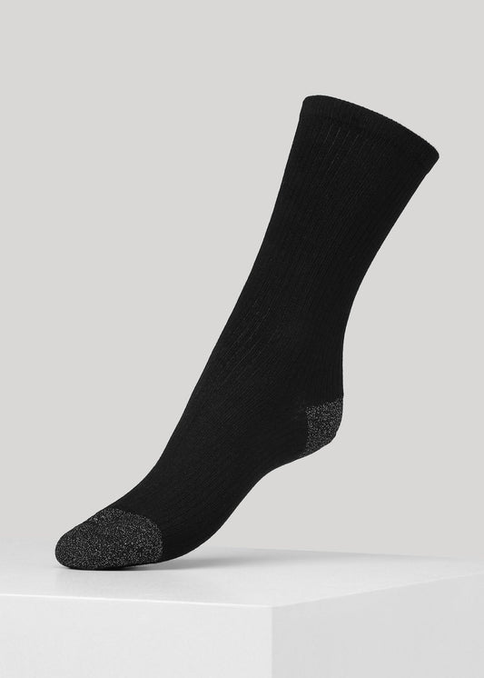 Chaussettes pailletées en coton bio | noir "malene rib glitter black"