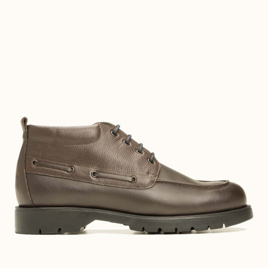 Bottines made in france en cuir certifié | marron "matelot"