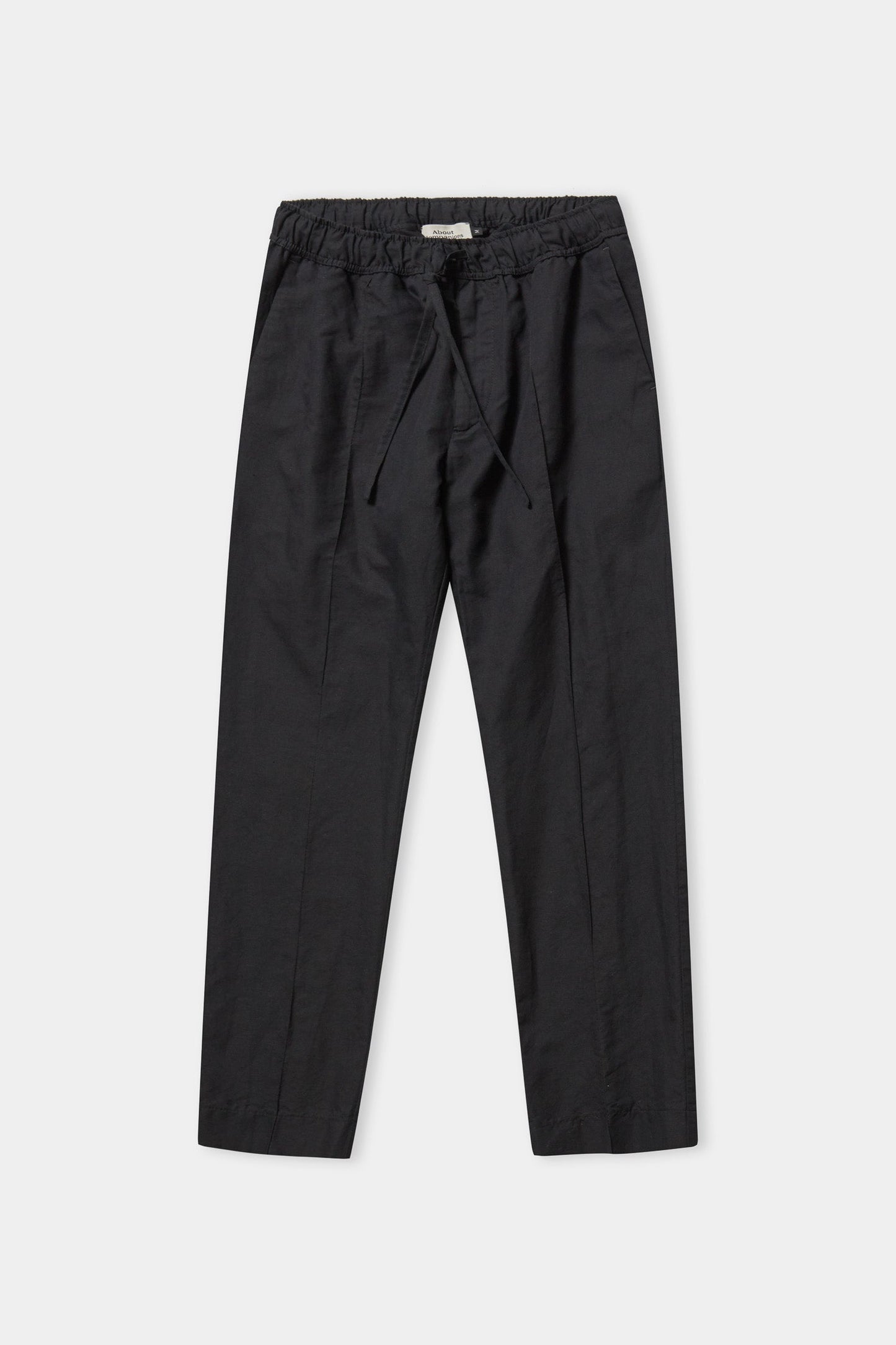 Pantalon droit en coton bio et lin | noir "max black linen"