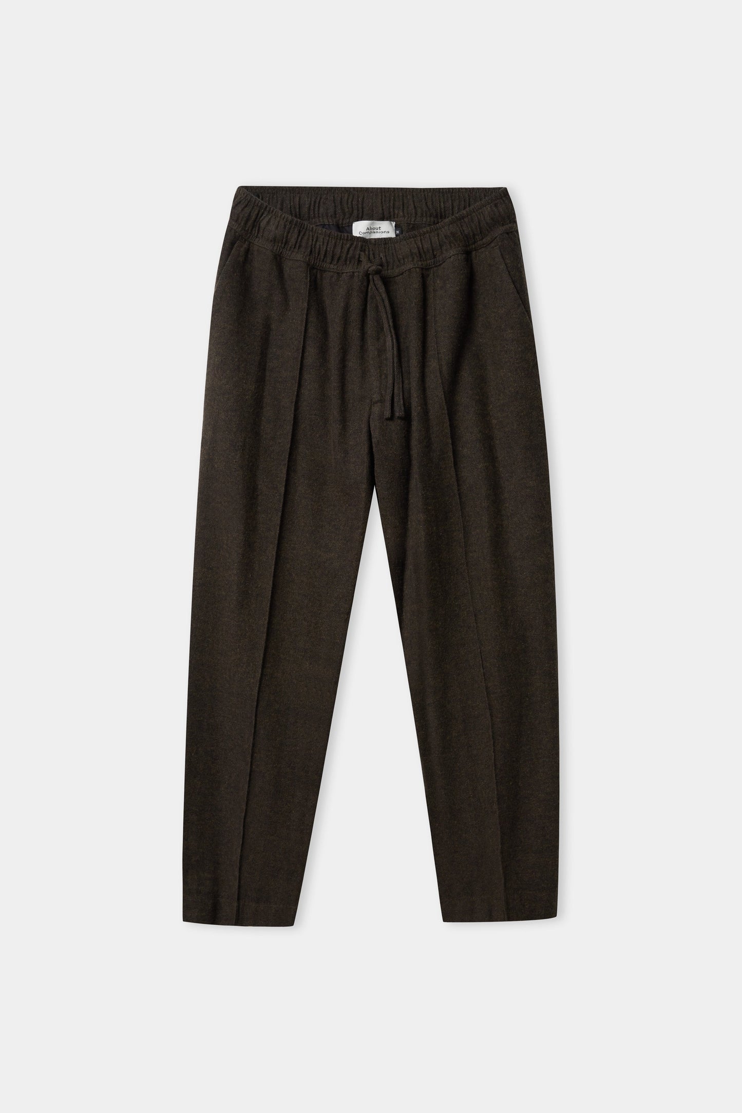 Pantalon droit en coton bio | marron "max eco brown flannel"