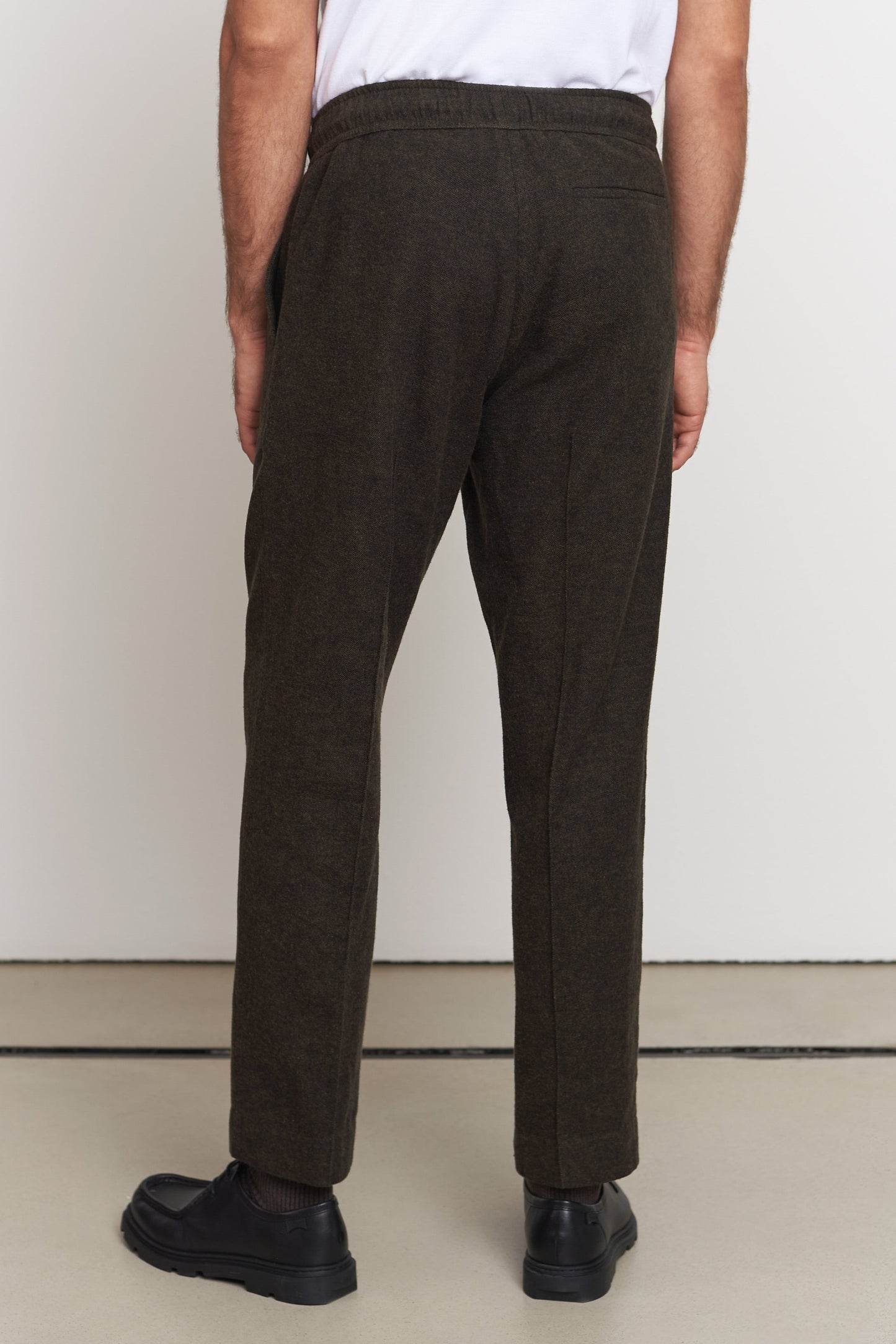 Pantalon droit en coton bio | marron "max eco brown flannel"
