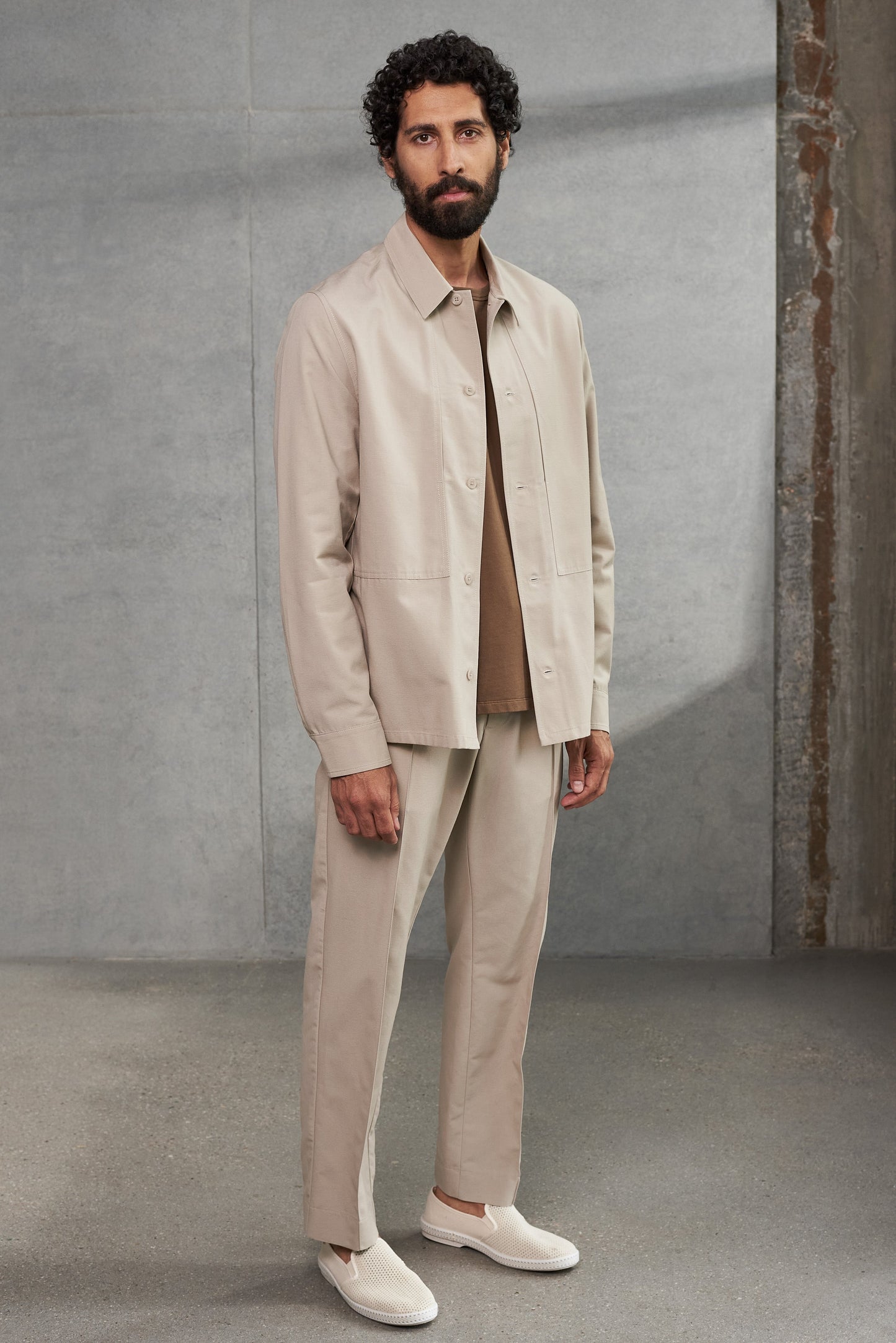 Surchemise en tencel et coton bio | taupe "owe pale taupe"