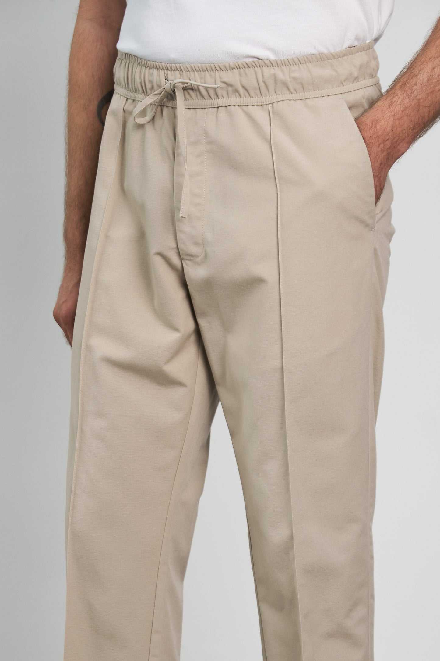 Pantalon droit en tencel | taupe "max tencel taupe"