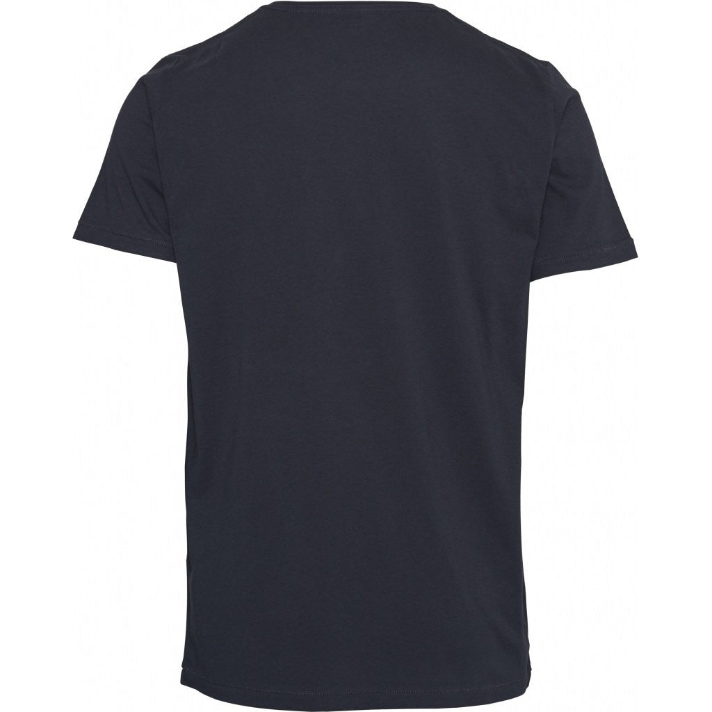 T-shirt bleu nuit à poche en coton bio - alder