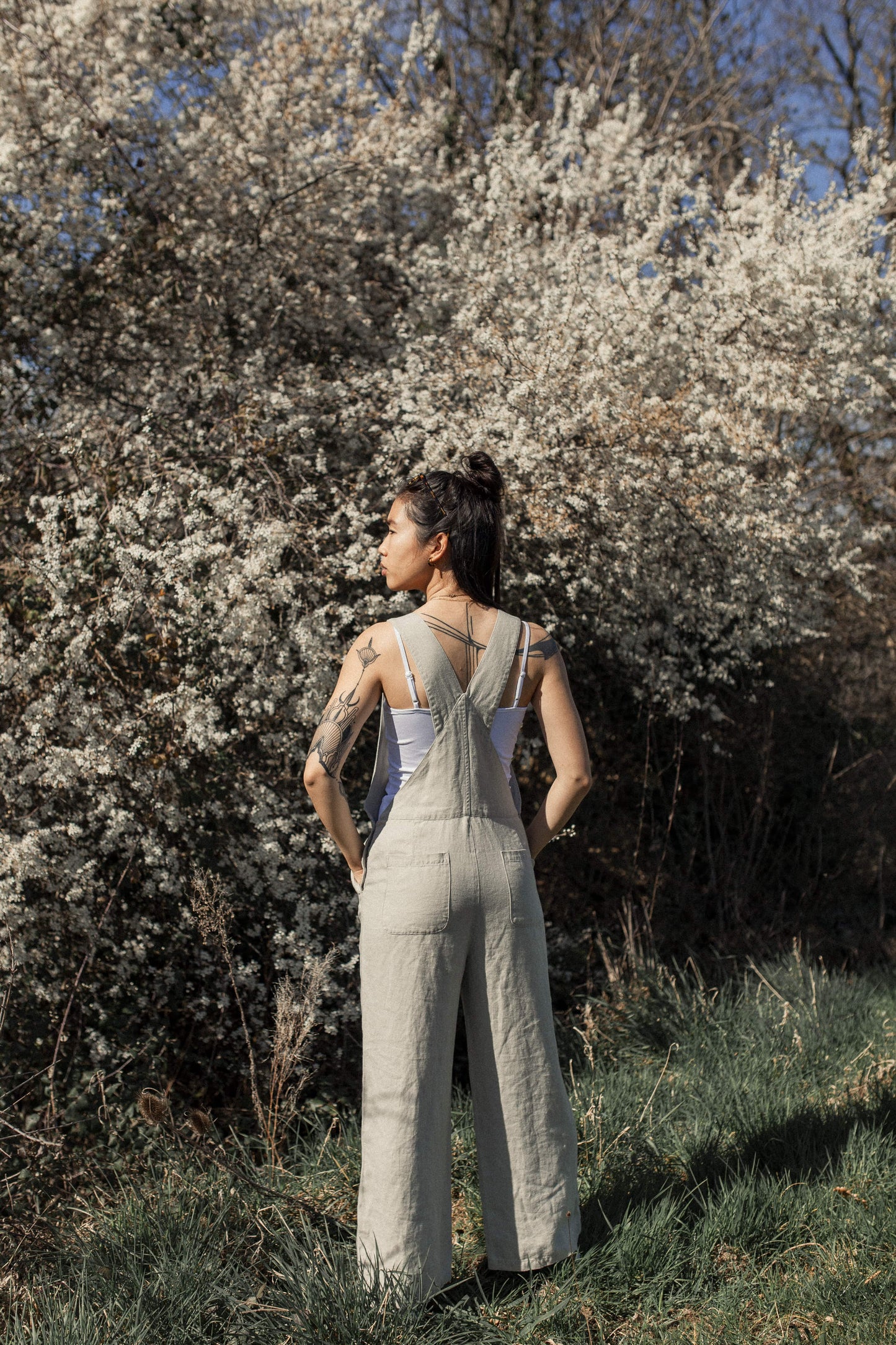 Combinaison beige en chanvre et tencel - Kasaï