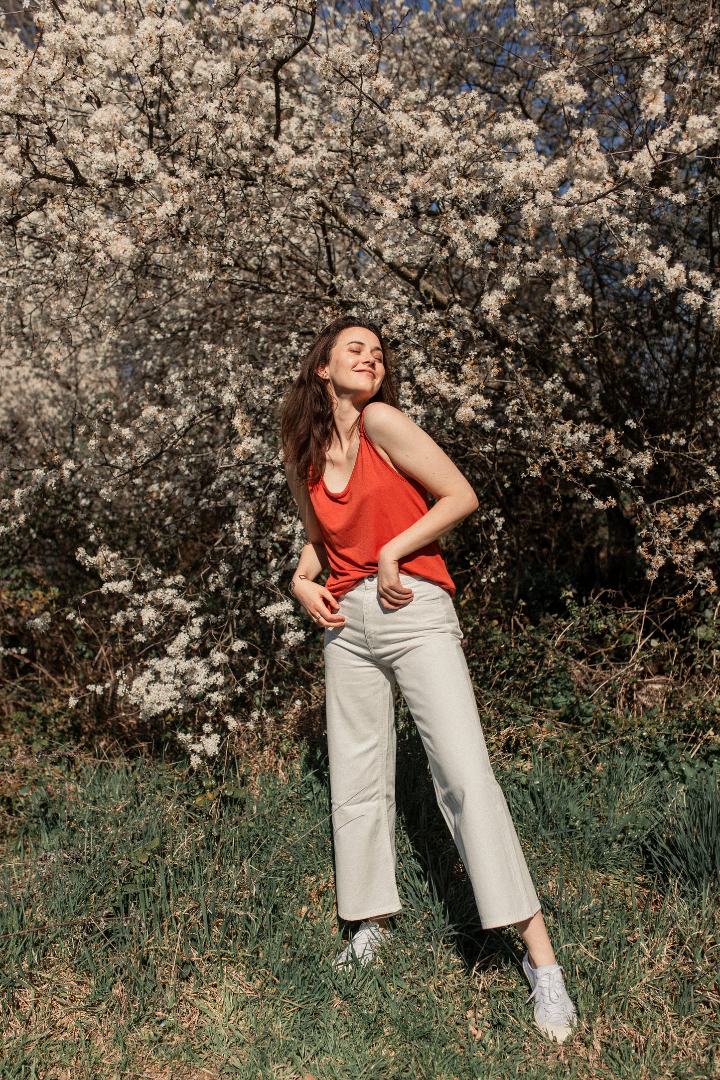 Top terracotta en tencel - triangle