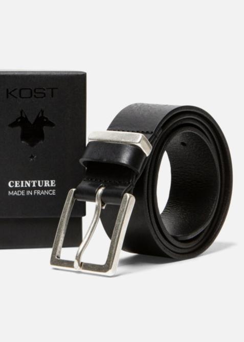 Ceinture en cuir certifié | noir "mick - noir"
