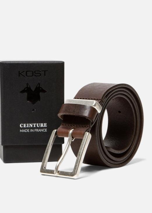 Ceinture en cuir certifié | marron "mick - marron"
