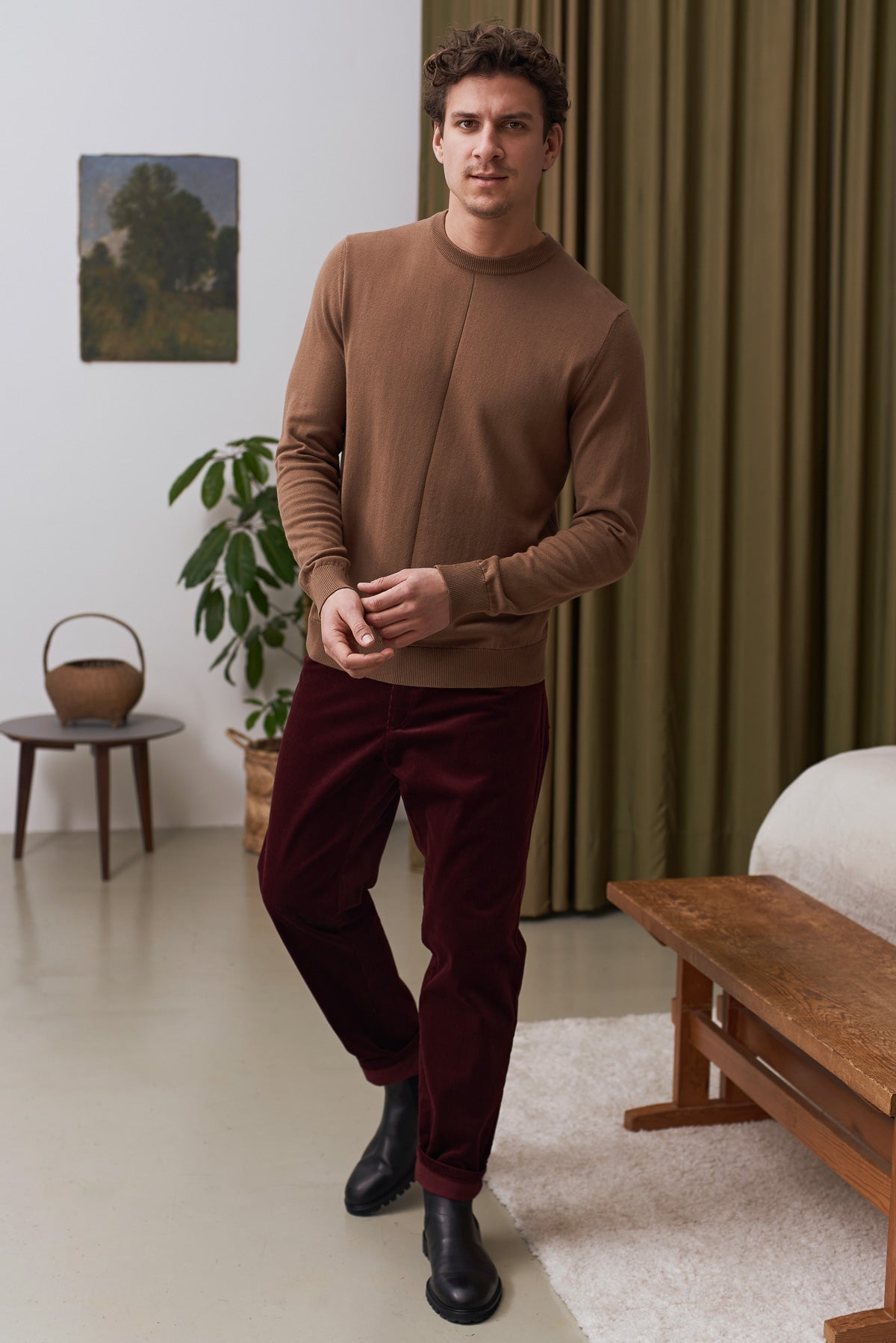 Pull en coton bio | camel "milo jumper eco camel"