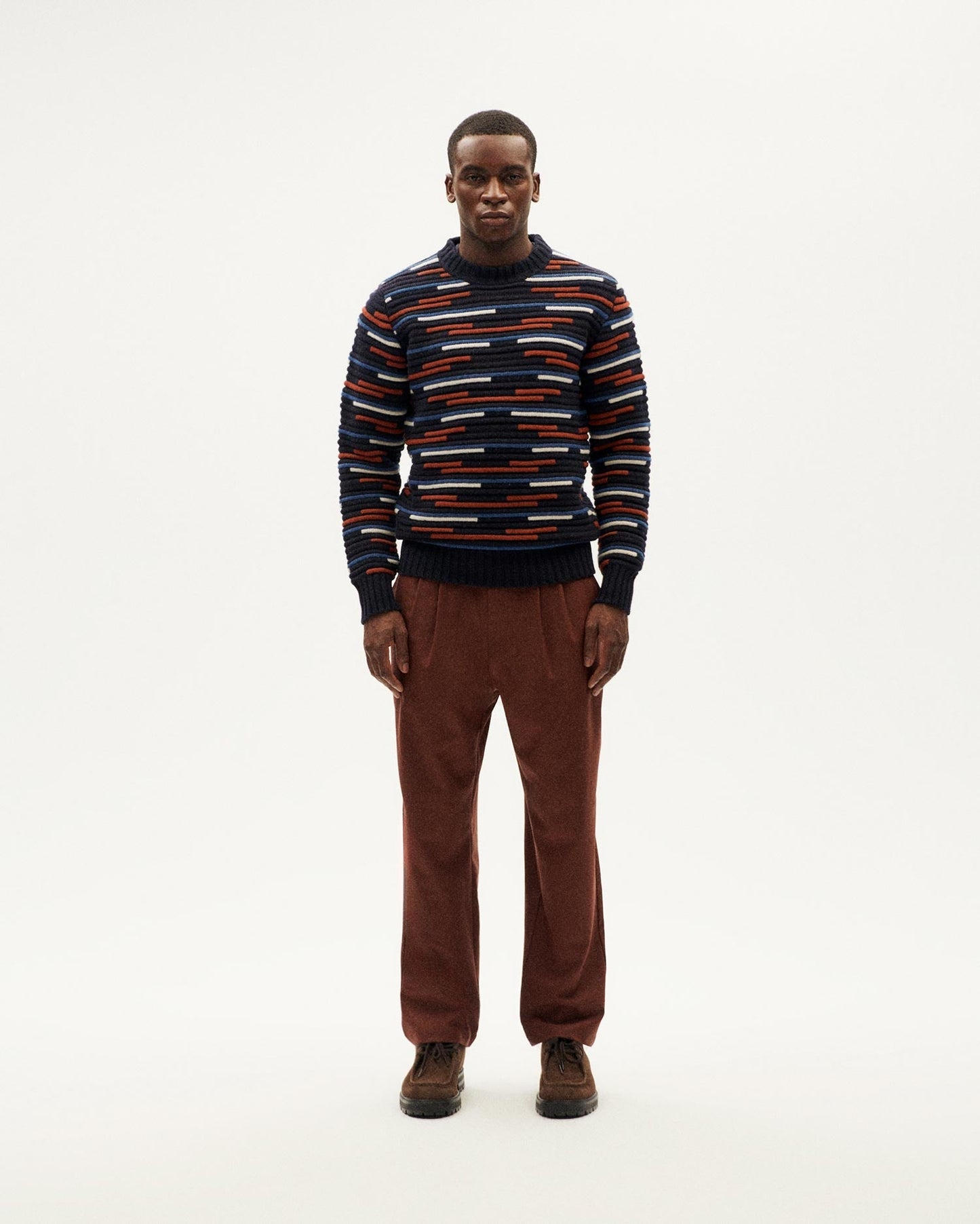 Pull en laine certifiée | multicolore "stripe multicolor guiu knitted sweater - multicolor"